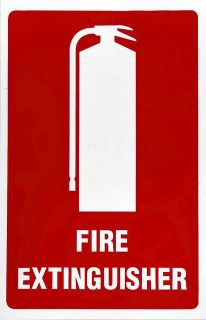 pack of 3 fire extinguisher location sign