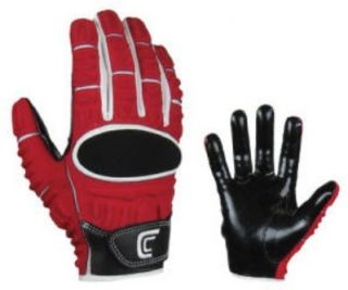 2012 Cutters 017XT The Gamer Adult Football Gloves Red 