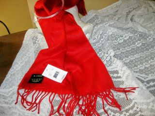 Beautiful Cashmink by V Fraas Long Red Scarf 60