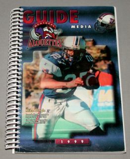 1999 Montreal Alouettes CFL Football Media Guide