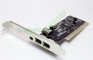Firewire PCI Card 4 Port 1394 IEEE iLink Cable New DV