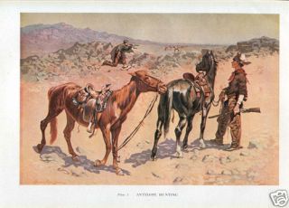 Frederic Remington Print Antelope Hunting