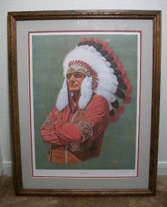 1978 Chief Bright Canoe by Francis w Davis Signed Numbered 141 500
