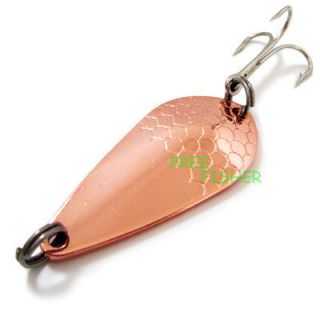 10 Salmon Pike Trout Bass Game Fishing Lures Spoon Hooks Baits SPT2