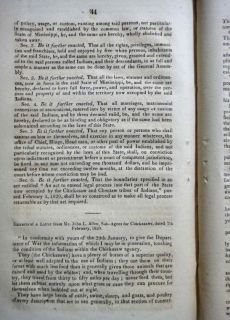 1830 Antique Exchange of Land or Removal of Indians in Any State or