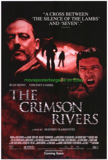 Crimson Rivers Movie Poster Jean Reno 2000 French Film