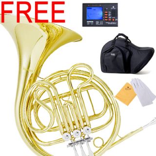 Mendini Single F Key French Horn Gold School Band Tuner