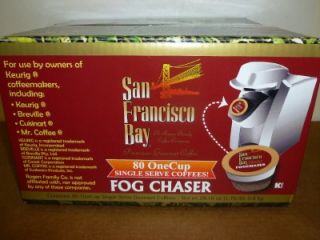 New San Francisco Bay Coffee Onecup Fog Chaser 80 K Cups for Keurig K