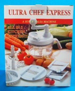 Ultra Chef Express Salsa Machine 7 in 1 Kitchen Chopper Grinder Grater