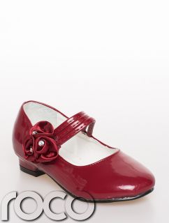  Patent Velcro Strap Formal Wedding Flowergirl Christening Shoes