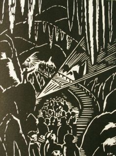 Frans Masereel Inside The Caves  Woodcut Signed Buy 4 for The Price