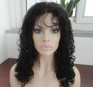 New Full Lace Cap 100 Indian Remy Human Hair Curly Wig 20 Frisa