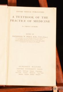 1925 A Textbook of The Practice of Medicine Frederick w Price