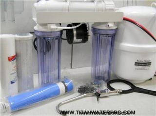 stage reverse osmosis water filter system with permeate pump titan