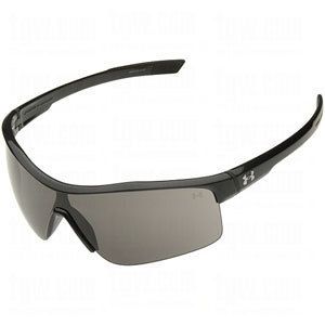 New Under Armour UA Force Sunglasses Shiny Black with Gameday Lense