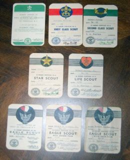 Boy Scout Merit Badge Sash with Cards Late 50s Eagle