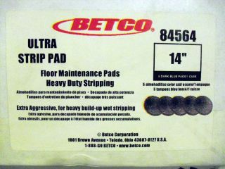 Betco 84564 14” Ultra Strip Floor Pads 5 Case Industrial Cleaning
