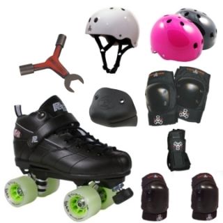 Fresh Meat Derby Package Pads and Skates GT50 Poison Triple 8