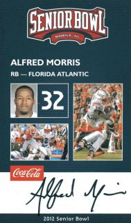 2012 Senior Bowl Florida Atlantic Alfred Morris Washington Redskins
