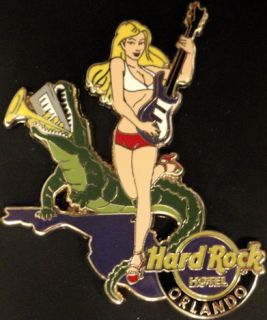  Hotel Orlando 2011 Sexy Girl Gator Core Pin on Card Alligator