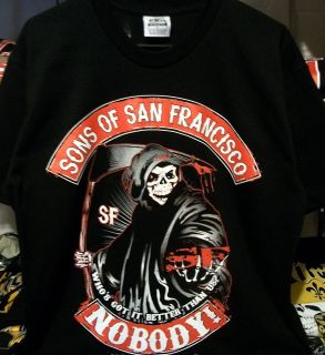 Sons of San Francisco SF 49ers 2012 T Shirt Reaper Skull L XL 2XL 3XL
