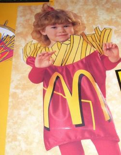 McDonalds French Fry Fries Costume Infant 12 24 Months or Toddler Size