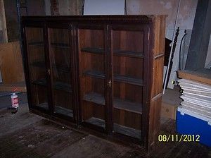  Built in Wall Cabinet or Liquor Cabinet With Glass Doors J J HILL & CO
