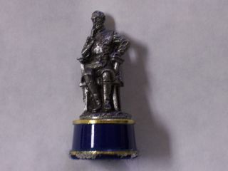 BEAUTIFUL FRANKLIN MINT 43MM PEWTER UNION BISHOP CHESS PIECE