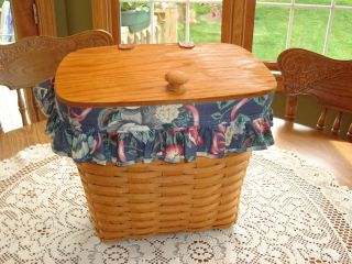 Longaberger 1993 Hostess Only Mail Basket Liner and Protector