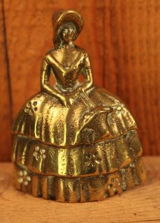  Large Antique Southern Lady Brass Bell