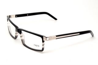 Fred F Melville C4 005 s 56 RX Glasses Black Plastic Eyeglasses