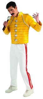 Freddie Mercury Yellow Vinyl Jacket & Pants Costume Adult *New*