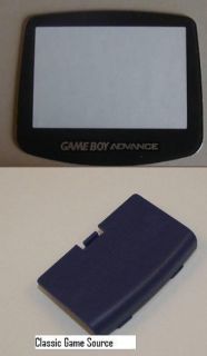 Game Boy Advance Purple Indigo Battery Cover Lid Replacement Screen