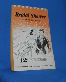  1970s Bridal Shower Party Games Book Pad Includes 12 Games