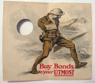 Very Rare Original WWI War Poster, Lend The Way They Fight, Movable
