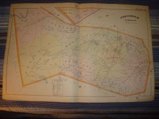 Huge 1889 Antique Freehold Township New Jersey Map