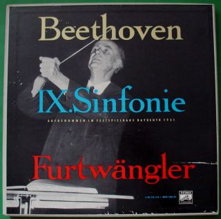 Furtwangler Beethoven Symphony 9 Bayreuth Festival Electrola 2 LPS