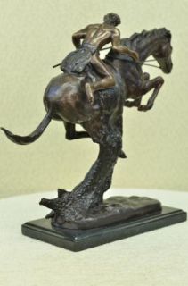 Cheyenne by Frederic Remington Solid Bronze Sculpture Statue Signed