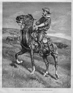 Frederic Remington Cavalry Soldier on Horseback Saddle