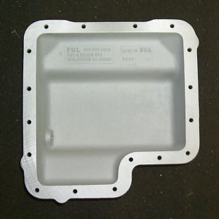 transmission pan features increased oil capacity for cooler