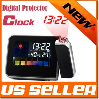 Digital Weather Station Forecast Projector Clock Alarm Calendar Color
