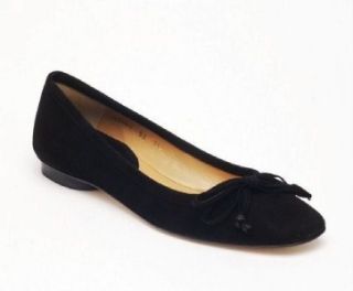 French Sole FS NY Fantasy Womens Black Suede Ballet Flat Shoe 9 39 $