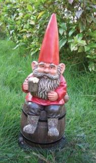 Traveling Gnome Garden Gnome Norm with Brew Beer Brew Master