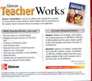 Glencoe Teen Health Course 2 Teacher Works PC CD Tool