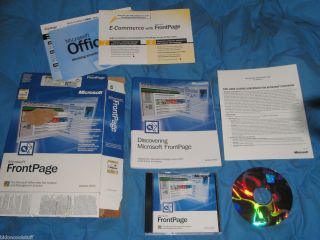 Microsoft FrontPage 2002 Full Retail Version 392 01099 NEW