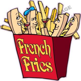 French Fry Fries Concession Trailer Restaurant Decal