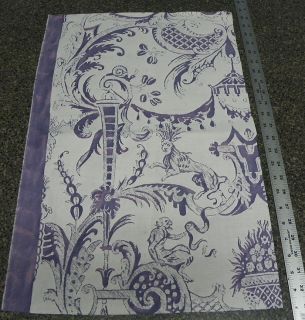 Whimsical FORTUNY Mazzarino Fabric Panel in Purple 1