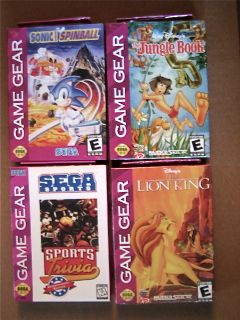 New Sega Game Gear Lot 4 Pack Sonic Spinball Lion King Jungle Book