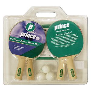 Prince 4 Player Game Room Set Ping Pong Table Tennis Rackets, Net