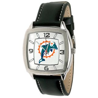 NFL Mens Retro Game Time Logo Watch Square Dial Adjustable Leather